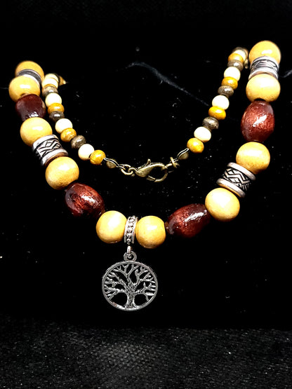 Tree Of Life Wooden Necklace